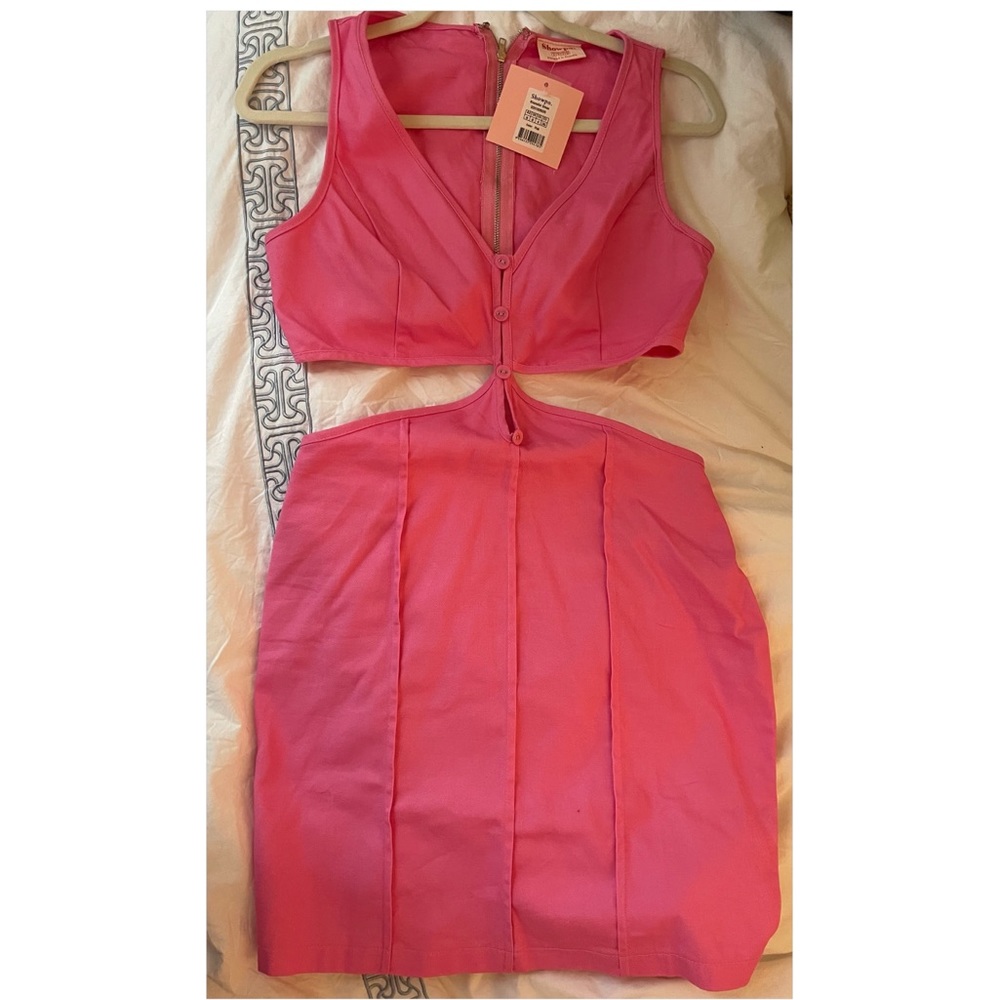 Pink cut out dress